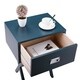 Night Stand Set of 2 for Bedroom ,Black End Table with Bin Drawer - Thumbnail 5