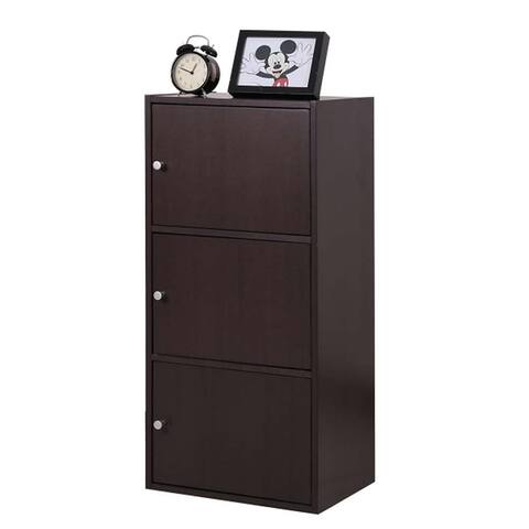 Storage Cabinet, 3-Door Cabinet Tall Pantry Cabinet for Hallway