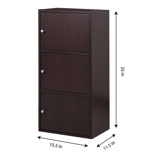 Shop Storage Cabinet 3 Door Cabinet Tall Pantry Cabinet For