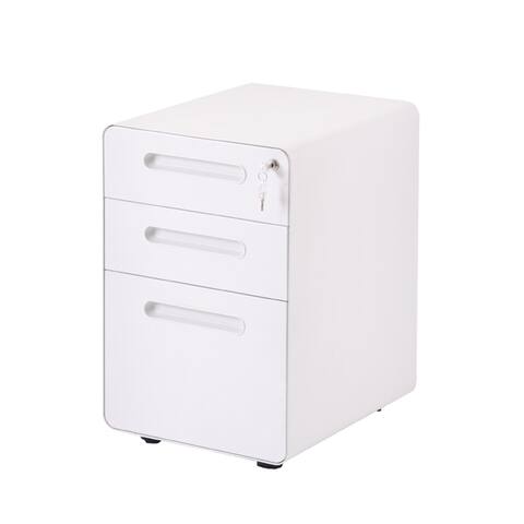 Office File Cabinet/Office lock design/Fully Assembled Except Wheels/Storage cabinet