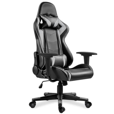 Swivel Gaming Chair/Office Chair/High-Back Ergonomic Height Adjustment Executive Support Desk Chair /Support Headrest and Lumbar