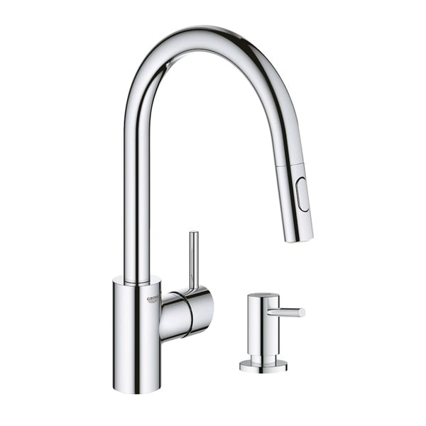 Grohe Concetto Pull-Down Kitchen Faucet with Soap Dispenser. Opens flyout.
