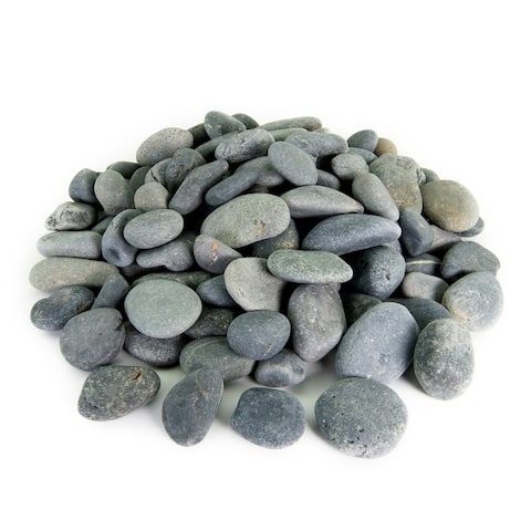 Mexican Beach Pebbles 40 lbs Smooth Round Stones Round Rock for Gardens, Landscape, Ponds, and Decor
