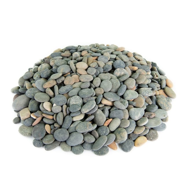 Mexican Beach Smooth Round Pebbles (20 lbs.) - 1/2"-1" - Mixed Buttons