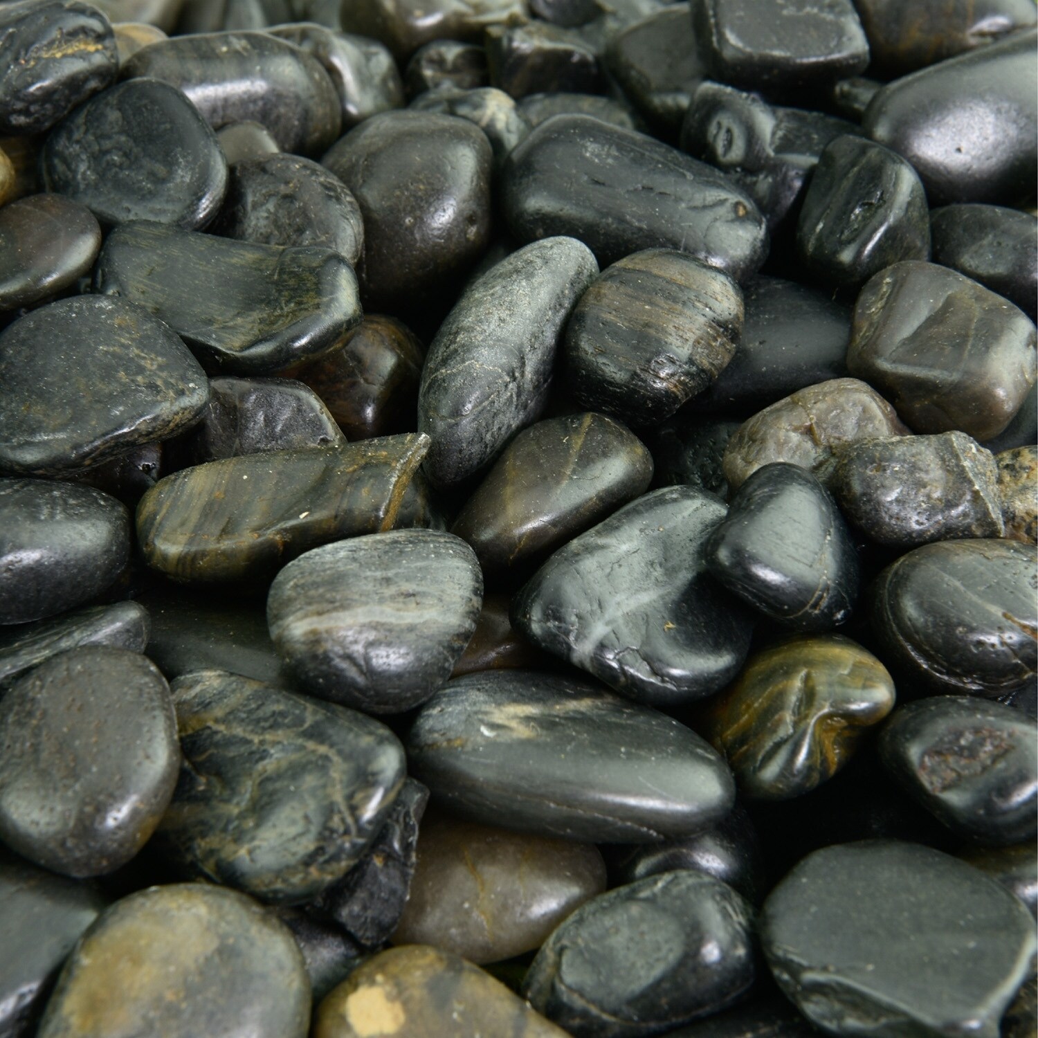 10Lb Decorative Polished Pebbles/River Rocks/Aquarium Gravel Large Black 10 lb 