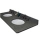 preview thumbnail 10 of 9, 60"Rustic Solid Fir Double Sink Vanity in Blue Grey Driftwood Finish with Marble Top-No Faucet