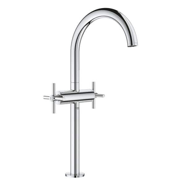 Grohe Atrio Bathroom Deck-Mount Vessel Faucet Kit with Cross Handles ...