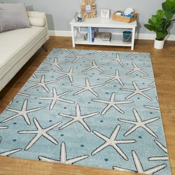 Shop Massau Coastal Starfish Area Rug - On Sale - Free Shipping Today ...