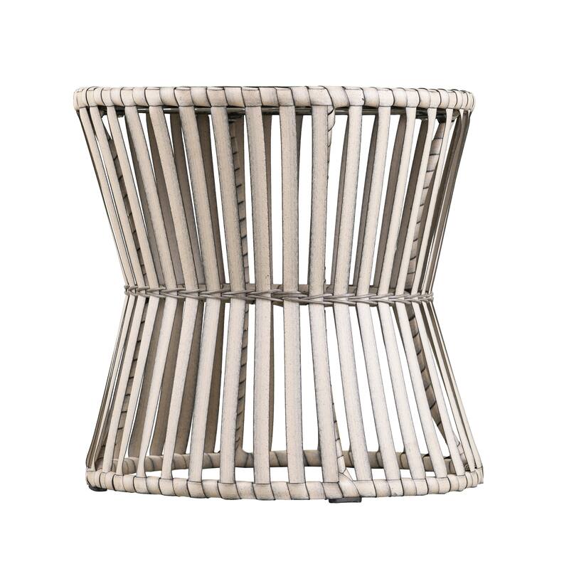 SEI Furniture Millie Weather-Resistant Gray Stone Mosaic Tile Side Table