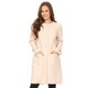 preview thumbnail 1 of 8, Women's Solid Crinkle Snap Closure Long Jacket