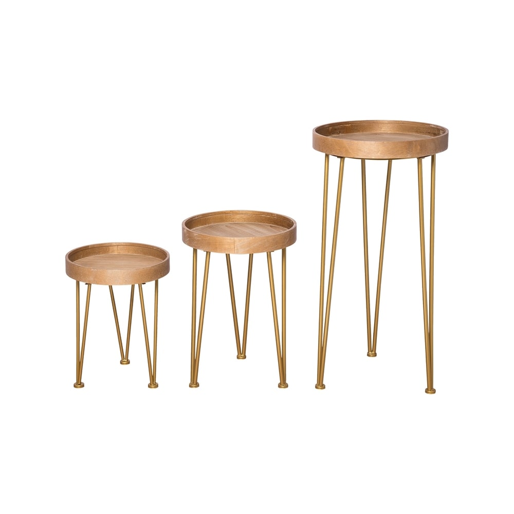 Foreside Home and Garden  Hairpin Nesting Tables, Set Of 3