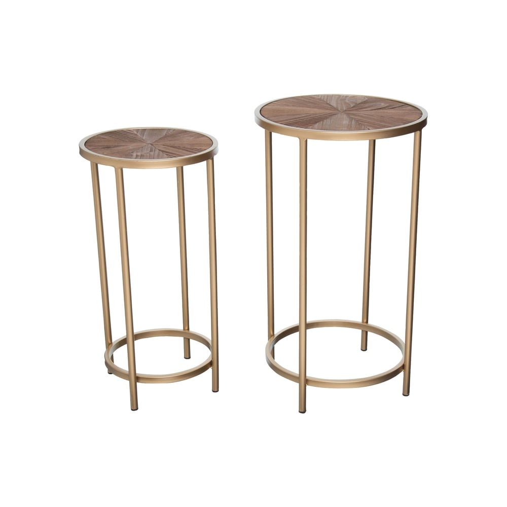 Foreside Home and Garden  Modern Burst Nesting Tables, Set Of 2
