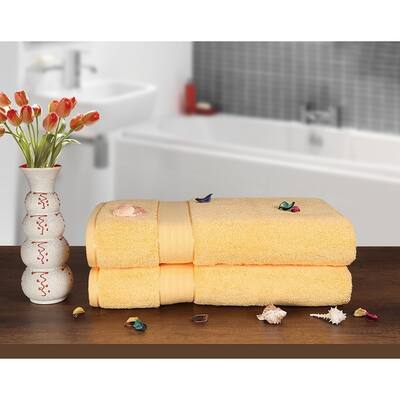 Glamburg 700 GSM 2 Pack Bath Sheets 100% Combed Cotton 35x70, Luxury Hotel Spa Quality Durable Ultra Soft Highly Absorbent