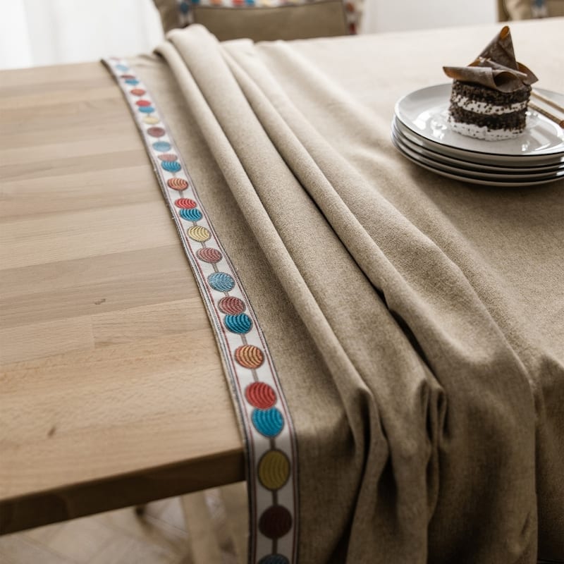 Enova Home 54" x 78" High Quality Rectangle Cotton and Linen Water Resistant Tablecloth For Dinning Table - 54" x 78"