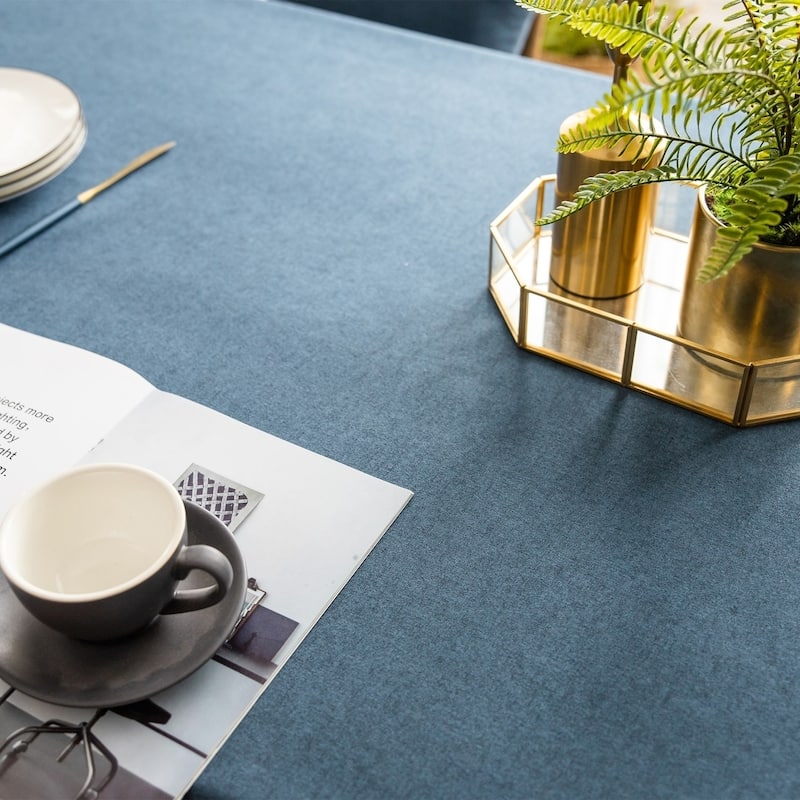 Enova Home 54" x 78" High Quality Rectangle Cotton and Linen Water Resistant Tablecloth For Dinning Table - 54" x 78"