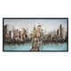 Hand Painted Acrylic Wall Art New York Cityscape on a 55 x 28 ...