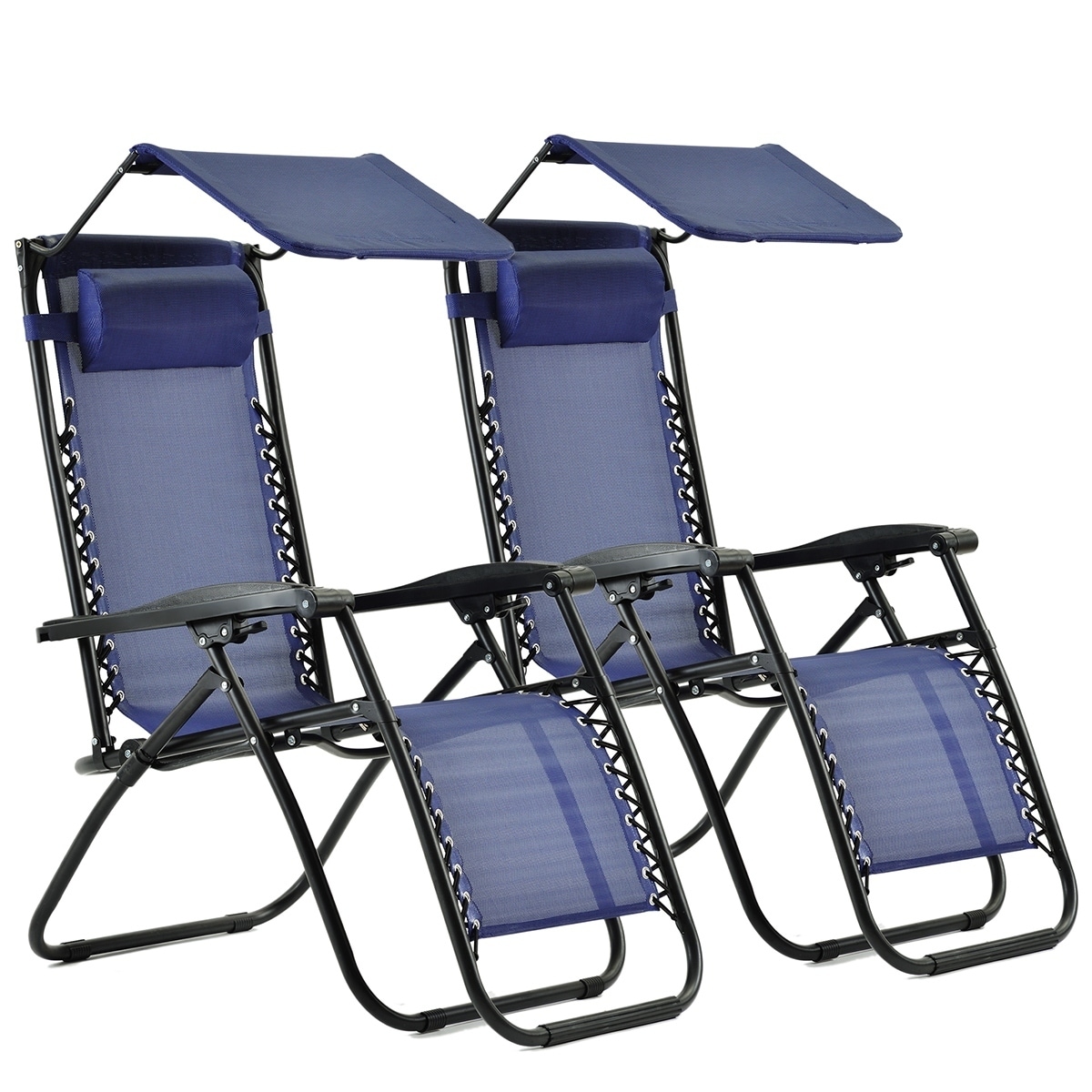 Shop Merax 2pc Zero Gravity Chair Adjustable Folding Lounge Chairs