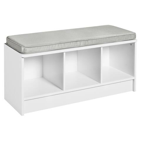 Cubeicals 3 Cube Storage Bench with Grey Cushion
