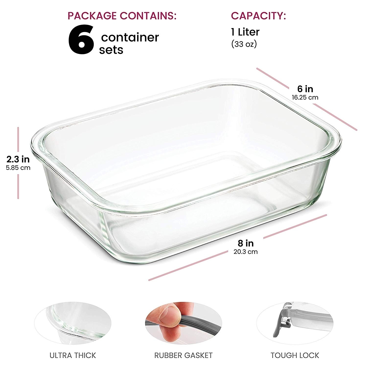 Superior Gl Meal Prep Containers 6 Pack 35oz Superior Gl Meal Prep Containers