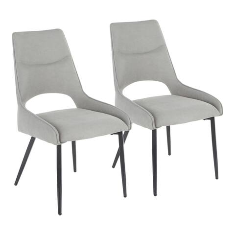 Mickey Contemporary Upholstered Dining Chair - Set of 2 - N/A