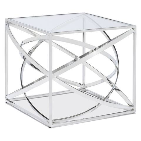 Silver Orchid Duse Square Side Table