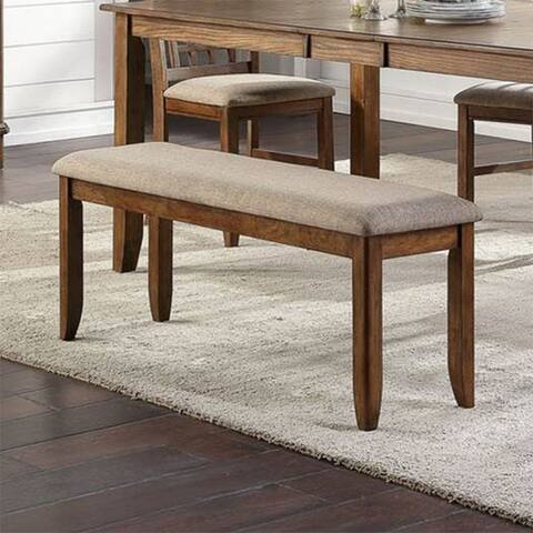 Santa Rosa II Antique Honey Upholstered Dining Bench
