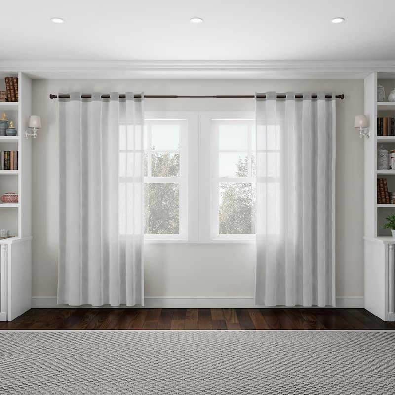 1-Inch Decorative Modern Square Finial Curtain Rod