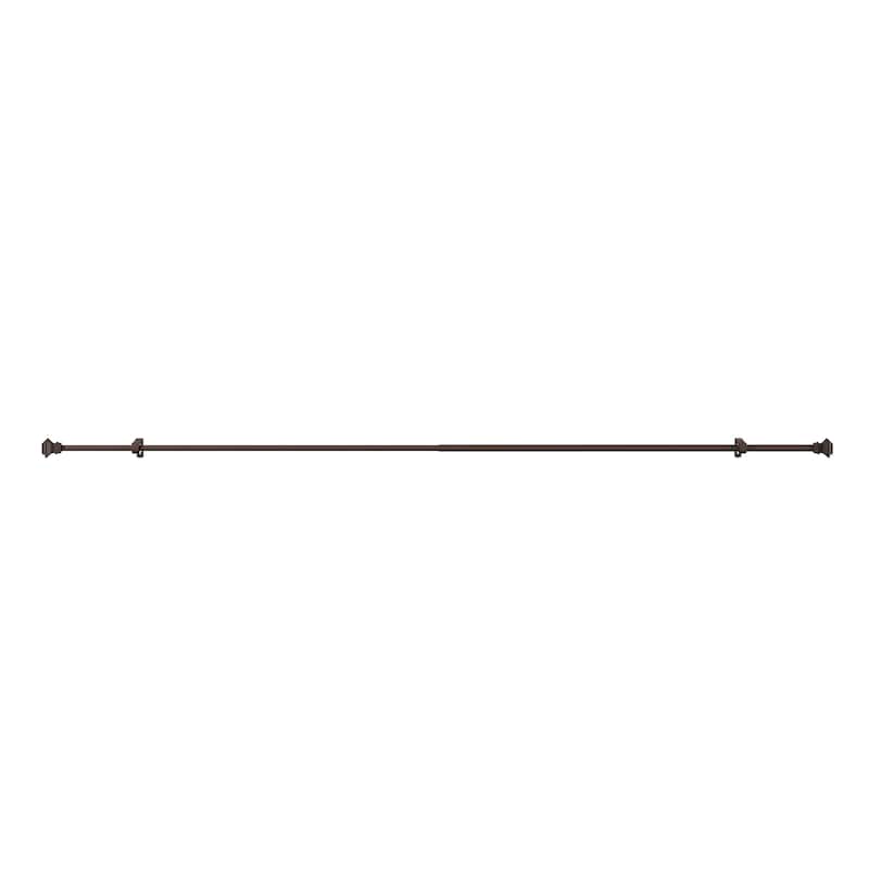 1-Inch Decorative Modern Square Finial Curtain Rod