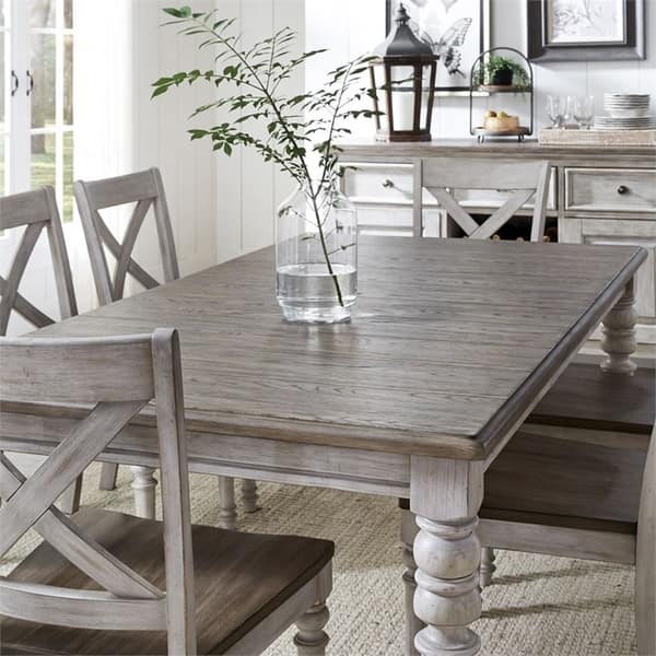 Cottage Lane Antique White 6 Piece Rectangular Table Set Overstock 30526911