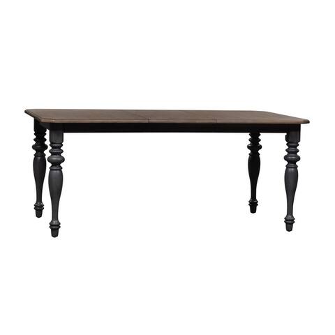 Ocean Isle Slate with Weathered Pine Rectangular Leg Table