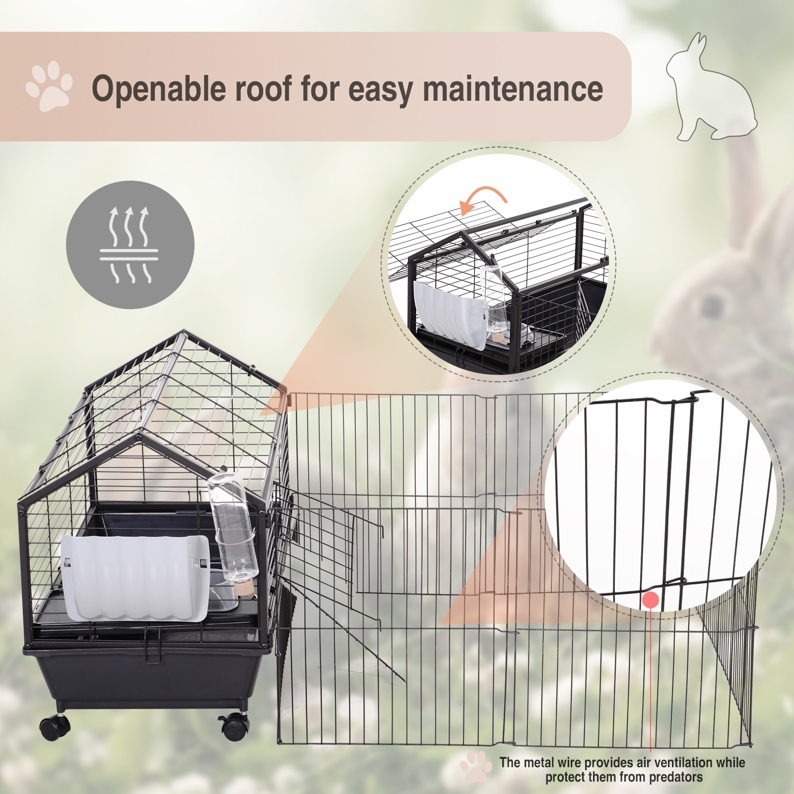 rolling guinea pig cage