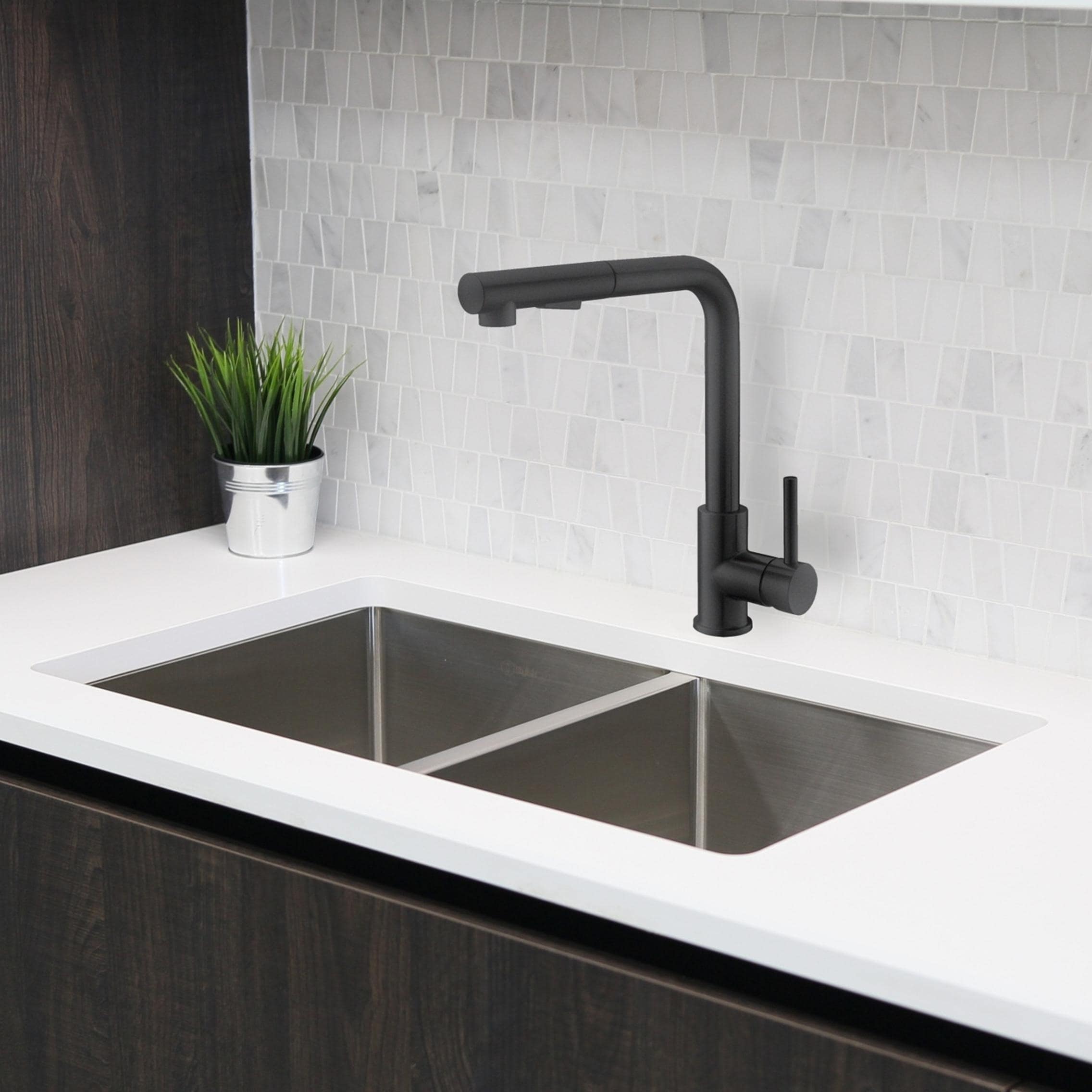 Solid Stainless Steel Sink Kitchen Faucet