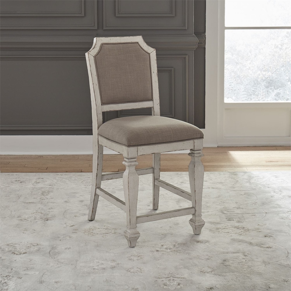 Liberty Low Country Sea Oat White Upholstered Counter Height Chairs (Set of 2)