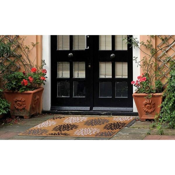 Shop A1hc Large Vinson Floral Outdoor Door Mat 30 X48 Patio Rug