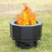 Shop Costway 28 Outdoor Fire Pit Bbq Portable Camping Firepit