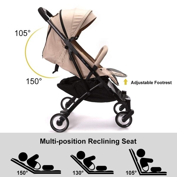 one hand fold compact stroller