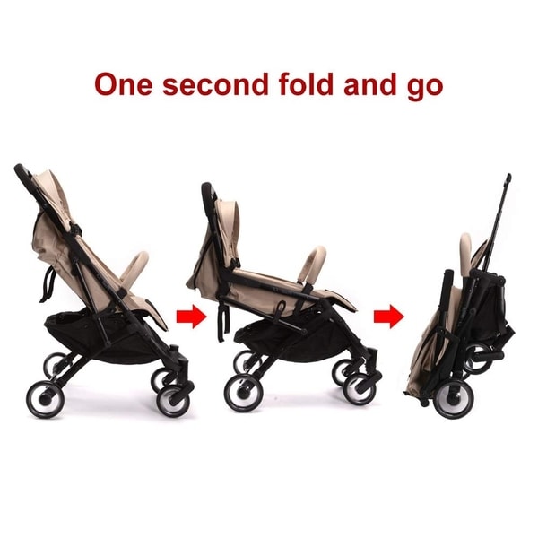 one hand folding stroller