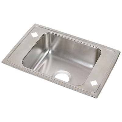 Elkay Lustertone Classic Stainless Steel 31" x 19-1/2" x 7-5/8", Single Bowl Drop-in Classroom Sink