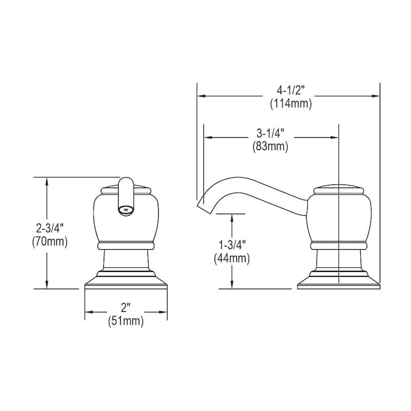 Elkay 2" x 4-1/2" x 1-3/4" Soap / Lotion Dispenser