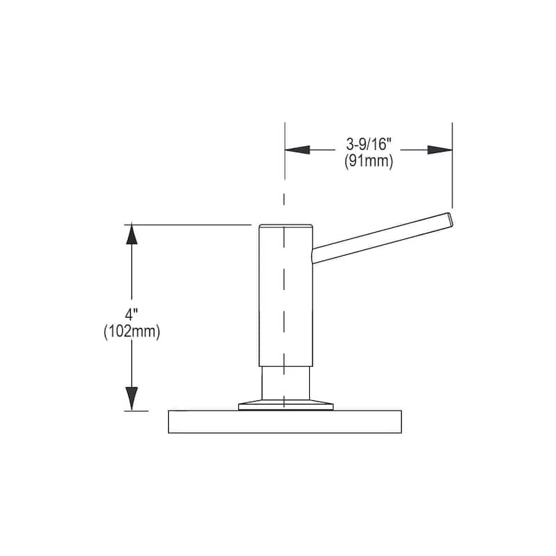 Elkay Gourmet 2" x 4-5/8" x 3-5/8" Soap / Lotion Dispenser, Brushed Nickel (NK)