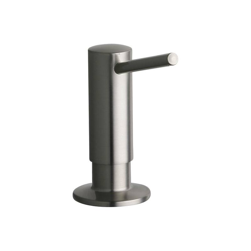 Elkay Gourmet 2" x 4-5/8" x 3-5/8" Soap / Lotion Dispenser, Brushed Nickel (NK)