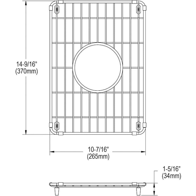 Elkay Stainless Steel 10-7/16" x 14-9/16" x 1-5/16" Bottom Grid