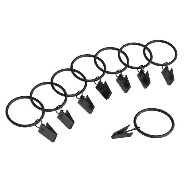 Shop Curtain Rod Clip Rings by Lavish Home (Set of 8) - Set of 8 ...