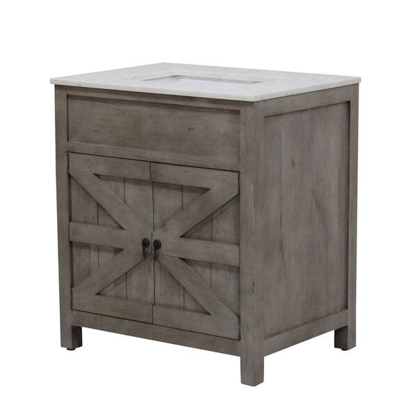 Shop Barn Door Vanity 30 Wide In White Pigment On Sale Overstock 30533303