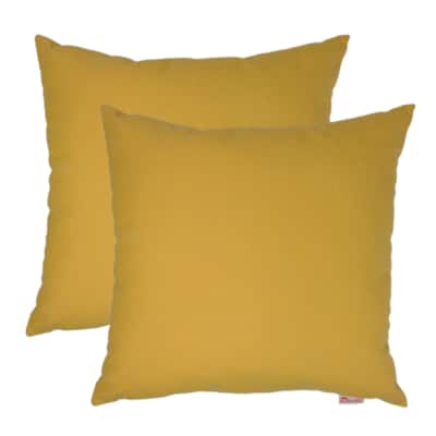Austin Horn Classics Sunbrella® Spectrum Daffodil 20-inch Outdoor Pillow 2-pack - 20" x 20"
