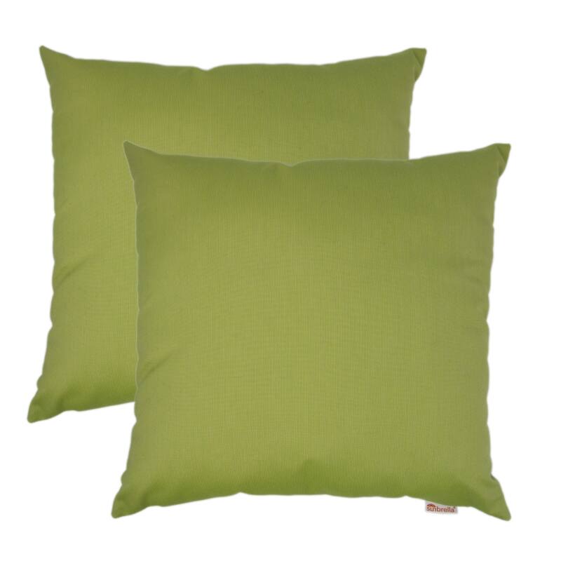 Austin Horn Classics Sunbrella® Spectrum Kiwi 20-inch Outdoor Pillow 2-pack - 20" x 20" - Kiwi - 20" x 20"