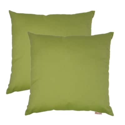 Austin Horn Classics Sunbrella® Spectrum Kiwi 20-inch Outdoor Pillow 2-pack - 20" x 20"