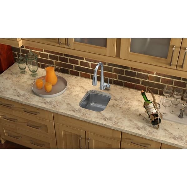 slide 2 of 6, Elkay Stainless Steel 12" x 14" x 6-1/2", Single Bowl Undermount Bar Sink