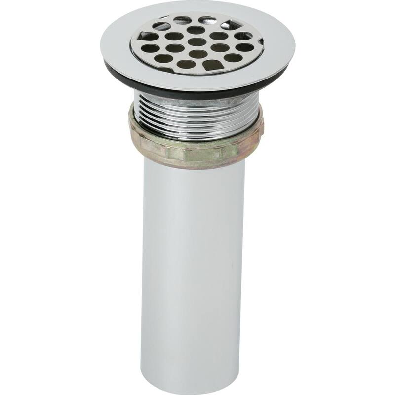 Elkay 2" Drain Fitting Type 304 Stainless Steel Body, Grid Strainer and Tailpiece