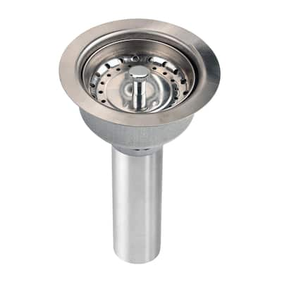 Elkay 3-1/2" Drain Fitting Stainless Steel Body with, Strainer Basket Matte Finish